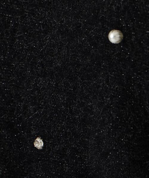 WILLSELECTION（ウィルセレクション）の「パールビジューフェザーニットトップス（ニット/セーター・レディース・オフホワイト/ブルー/ブラック/ボルドー・FREE）」の5枚目の写真