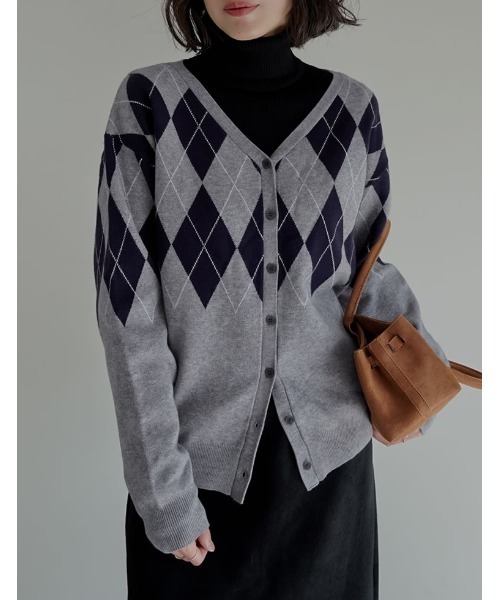 2025 WINTER COLLECTION]無地orアーガイル2WAYジャガードニット