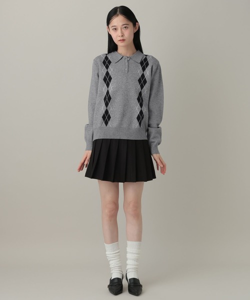 3.3 Field Trip (3.3フィールドトリップ)の「3.3 Field Trip/アーガイルニットプルオーバー(ニット/セーター・レディース・レッド/グレー/ネイビー・FREE)」の16枚目の写真