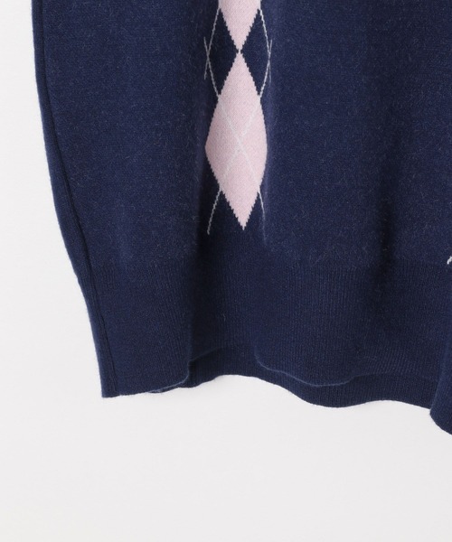 3.3 Field Trip (3.3フィールドトリップ)の「3.3 Field Trip/アーガイルニットプルオーバー(ニット/セーター・レディース・レッド/グレー/ネイビー・FREE)」の5枚目の写真