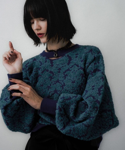 2WAYダマスクガラニットプルオーバー(HARE)（ニット/セーター）｜HARE