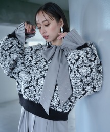 HARE | 2WAYダマスクガラニットプルオーバー(HARE)(ニット/セーター)