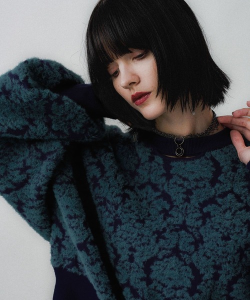 2WAYダマスクガラニットプルオーバー(HARE)（ニット/セーター）｜HARE