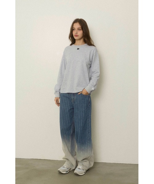 セール】Logo Long Sleeve Tee /裏毛素材 ロングスリーブトップス（T