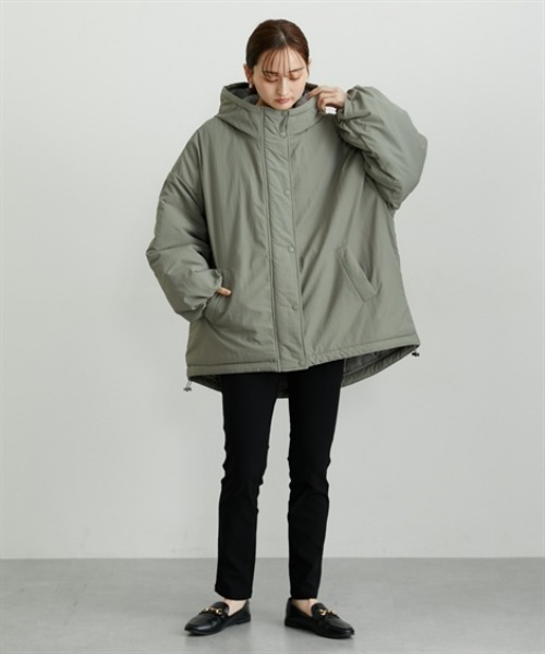 nissen（ニッセン）の「モンスターパーカー（ダウンジャケット/コート・レディース・ライトカーキ/ブラック/アイボリー・M/L）」の19枚目の写真