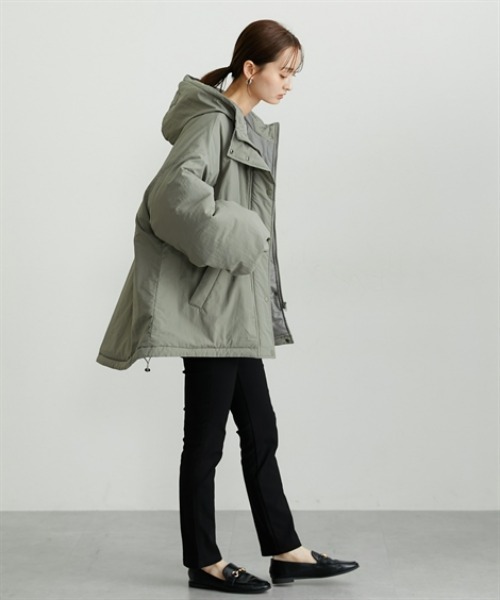 nissen（ニッセン）の「モンスターパーカー（ダウンジャケット/コート・レディース・ライトカーキ/ブラック/アイボリー・M/L）」の20枚目の写真