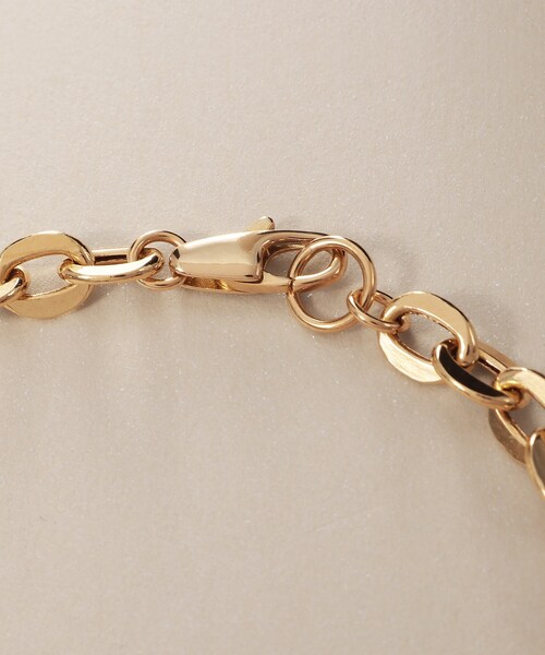 COCOSHNIK（ココシュニック）の「K18中空フラットアズキチェーン ブレスレットL（ブレスレット・レディース・イエローゴールド・17）」の4枚目の写真