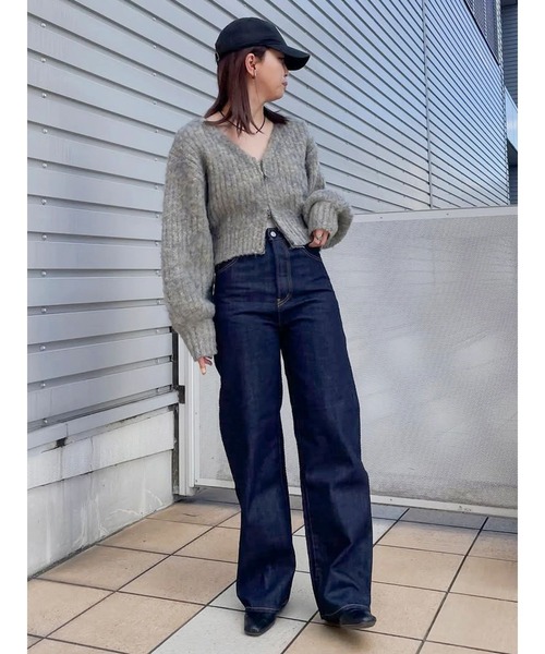 Ungrid（アングリッド）の「【Ca】ハイウエストルーズストレートデニム（デニムパンツ・レディース・インディゴブルー・25inch/24inch/26inch）」の3枚目の写真