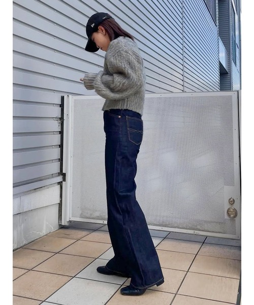 Ungrid（アングリッド）の「【Ca】ハイウエストルーズストレートデニム（デニムパンツ・レディース・インディゴブルー・25inch/24inch/26inch）」の4枚目の写真