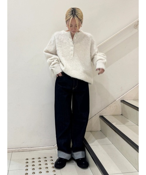 Ungrid（アングリッド）の「【Ca】ハイウエストルーズストレートデニム（デニムパンツ・レディース・インディゴブルー・25inch/24inch/26inch）」の11枚目の写真