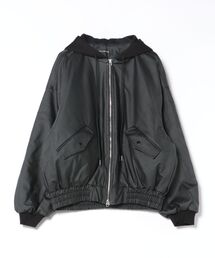 ankoROCK（アンコロック）の「a.p.o.v. -ankoROCK's select- 合成皮革スウェットフード短丈オーバーサイズミリタリー中綿ジャケット（ダウンジャケット/コート）」