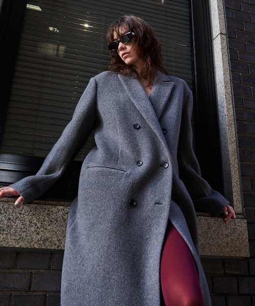 JOSE MOON(ジョゼムーン)の「CLASSIC DUBLE COAT/クラシックダブルコート(チェスターコート・レディース・グレー/ブラック/イエロー系その他・36/38)」の12枚目の写真