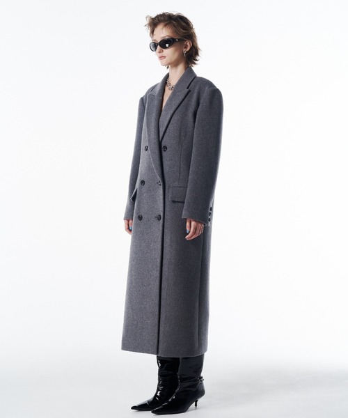 JOSE MOON(ジョゼムーン)の「CLASSIC DUBLE COAT/クラシックダブルコート(チェスターコート・レディース・グレー/ブラック/イエロー系その他・36/38)」の19枚目の写真