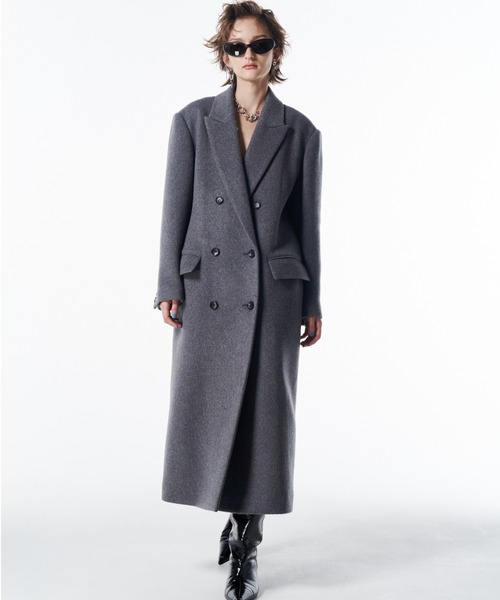 JOSE MOON(ジョゼムーン)の「CLASSIC DUBLE COAT/クラシックダブルコート(チェスターコート・レディース・グレー/ブラック/イエロー系その他・36/38)」の22枚目の写真