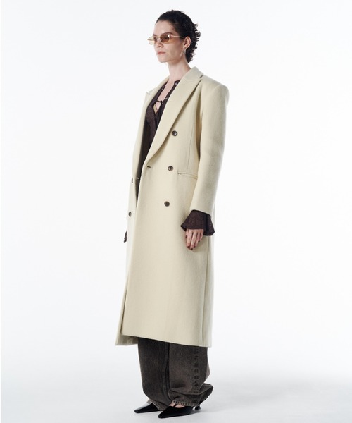JOSE MOON(ジョゼムーン)の「CLASSIC DUBLE COAT/クラシックダブルコート(チェスターコート・レディース・グレー/ブラック/イエロー系その他・36/38)」の14枚目の写真
