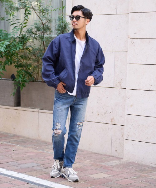 CavariA(キャバリア)の「『CavariA/キャバリア』ダックジップJKT(ブルゾン・メンズ・キャメル/ネイビー・M/L)」の3枚目の写真