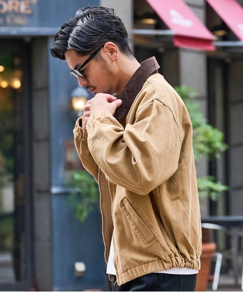 CavariA(キャバリア)の「『CavariA/キャバリア』ダックジップJKT(ブルゾン・メンズ・キャメル/ネイビー・M/L)」の7枚目の写真