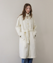 HANE（ハネ）の「ベルテッドロングトレンチコート_Cream（トレンチコート）」