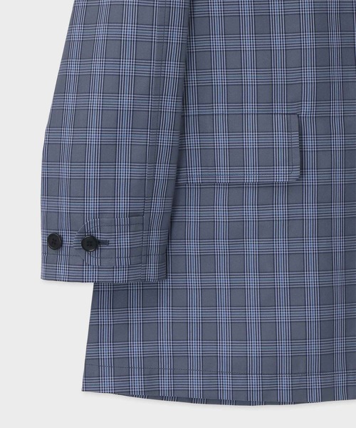 Paul Smith(ポールスミス)の「ブリティッシュグレンチェック スプリングコート / 143118 811Y(ステンカラーコート・メンズ・ブルー・LARGE)」の3枚目の写真