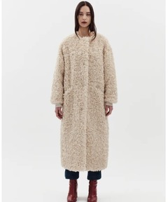 nuance button poodle coat / ニュアンスボタンプードルコート