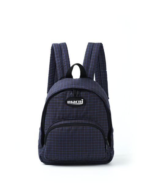 MACNI(マクニ)の「CHECKER PADDED MINI BACKPACK NAVY CHECK(バックパック/リュック・レディース・その他・FREE)」の2枚目の写真