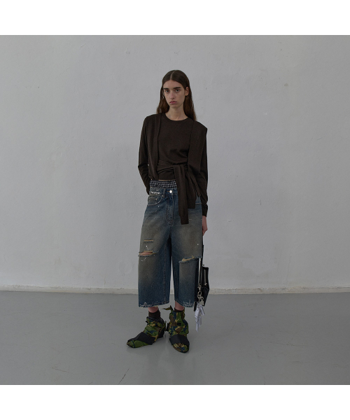 LCDC TM(エルシーディーシーティーエム)の「TIED DETAIL KNIT TOP (BROWN)(ニット/セーター・レディース・その他・SMALL/MEDIUM)」の7枚目の写真