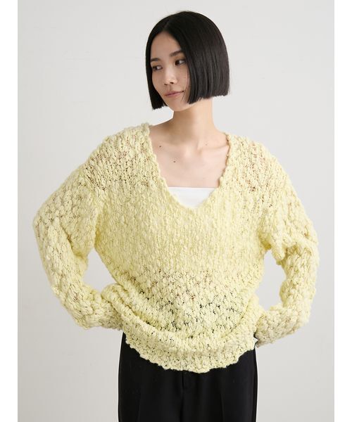オーバーサイズVネックチャンキーニット（ニット/セーター