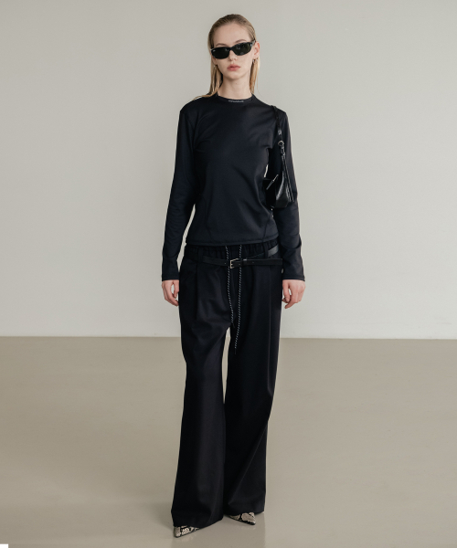 SSIN AND LEE(シンアンドリー)の「(W) アクティブロングスリーブジャージトップ ブラック(Tシャツ/カットソー・レディース・その他・F)」の12枚目の写真