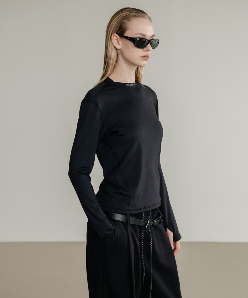 SSIN AND LEE(シンアンドリー)の「(W) アクティブロングスリーブジャージトップ ブラック(Tシャツ/カットソー・レディース・その他・F)」の9枚目の写真