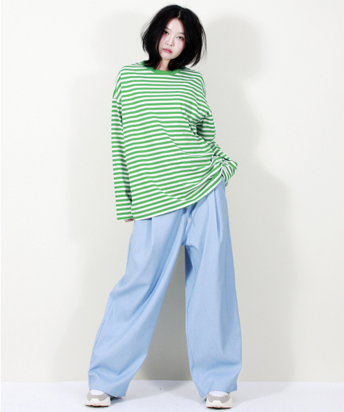 DEMARC(ドゥマーク)の「VINTAGE DENIM WIDE PANTS LIGHT BLUE(スラックス・レディース・その他・MEDIUM/LARGE)」の3枚目の写真