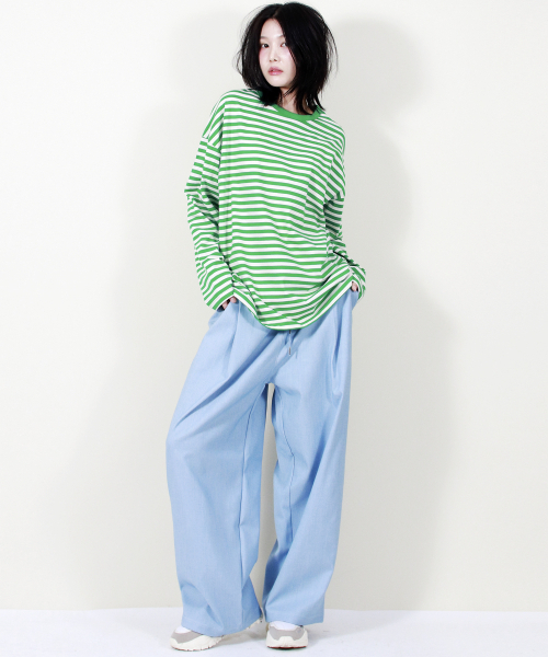 DEMARC(ドゥマーク)の「VINTAGE DENIM WIDE PANTS LIGHT BLUE(スラックス・レディース・その他・MEDIUM/LARGE)」の4枚目の写真