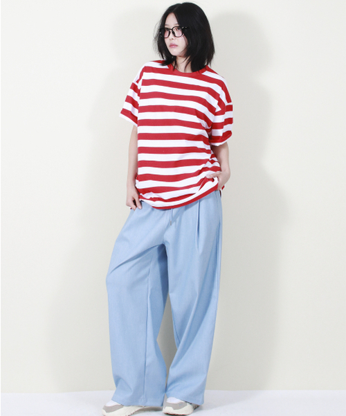 DEMARC(ドゥマーク)の「VINTAGE DENIM WIDE PANTS LIGHT BLUE(スラックス・レディース・その他・MEDIUM/LARGE)」の12枚目の写真