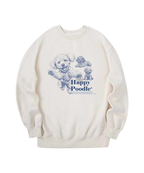 RADINEO(ラディネオ)の「ハッピープードル スウェットクリーム(スウェット・メンズ・その他・LARGE/MEDIUM/X-LARGE)」の1枚目の写真