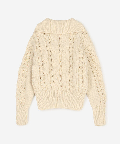 crinkle crinkle crinkle（クリンクルクリンクルクリンクル）の「crinkle crinkle crinkle | ポップコーン ハンドニットカーディガン WOMEN（カーディガン/ボレロ・レディース・オフホワイト・F）」の3枚目の写真