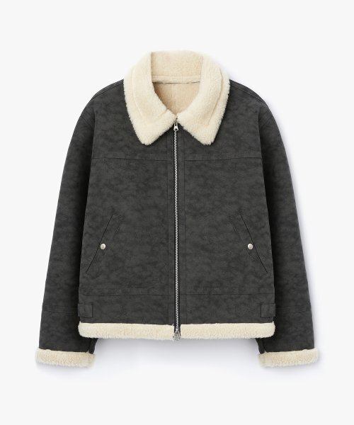 FABREGAT(ファブレガ)の「ヴィンテージスクラッチクロップムートン(チャコール)(ムートンコート・メンズ・その他・3)」の1枚目の写真