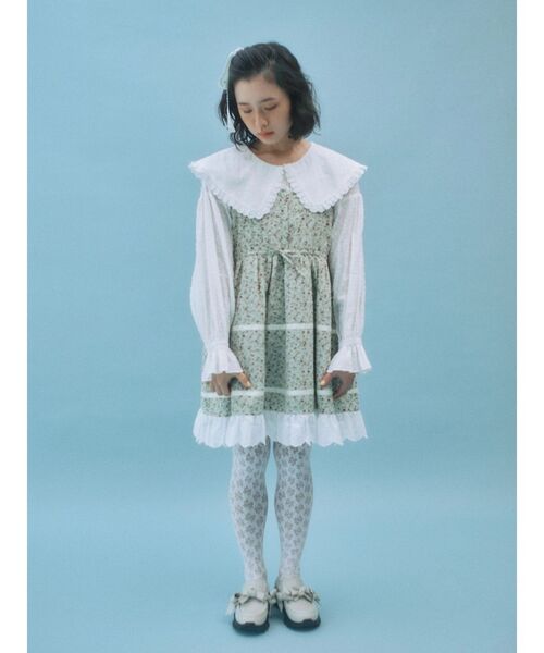 merry jenny（メリージェニー）の「ribbonプラットフォームスニーカー（スニーカー・レディース・ブラック/アイボリー・LARGE/MEDIUM）」の3枚目の写真