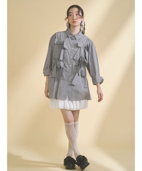 merry jenny（メリージェニー）の「ribbonプラットフォームスニーカー（スニーカー・レディース・ブラック/アイボリー・LARGE/MEDIUM）」の20枚目の写真