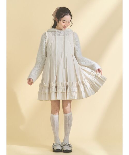 merry jenny（メリージェニー）の「ribbonプラットフォームスニーカー（スニーカー・レディース・ブラック/アイボリー・LARGE/MEDIUM）」の19枚目の写真