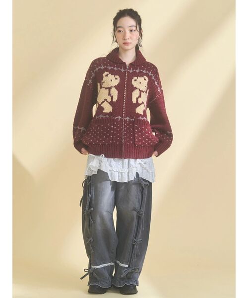 merry jenny（メリージェニー）の「ribbonプラットフォームスニーカー（スニーカー・レディース・ブラック/アイボリー・LARGE/MEDIUM）」の12枚目の写真