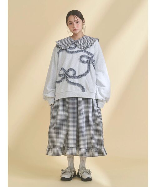 merry jenny（メリージェニー）の「ribbonプラットフォームスニーカー（スニーカー・レディース・ブラック/アイボリー・LARGE/MEDIUM）」の13枚目の写真