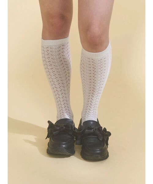 merry jenny（メリージェニー）の「ribbonプラットフォームスニーカー（スニーカー・レディース・ブラック/アイボリー・LARGE/MEDIUM）」の14枚目の写真