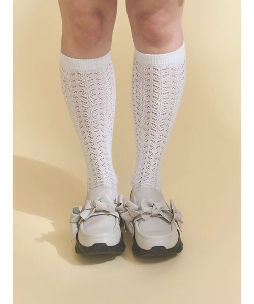 merry jenny（メリージェニー）の「ribbonプラットフォームスニーカー（スニーカー・レディース・ブラック/アイボリー・LARGE/MEDIUM）」の16枚目の写真