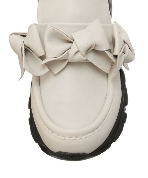 merry jenny（メリージェニー）の「ribbonプラットフォームスニーカー（スニーカー・レディース・ブラック/アイボリー・LARGE/MEDIUM）」の3枚目の写真