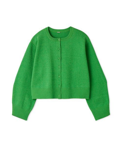 Mila Owen(ミラオーウェン)の「【セットアップ対応】フォルムアンサンブルくるみ釦ショートカーディガン(カーディガン/ボレロ・レディース・ネイビー/グリーン/ピンク/アイボリー/ブラック・F)」の3枚目の写真