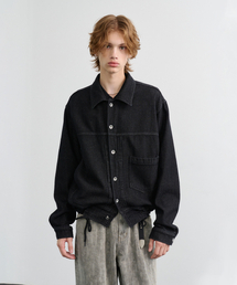NOUN（ノウン）の「honeycomb denim trucker jacket (black)（デニムジャケット）」
