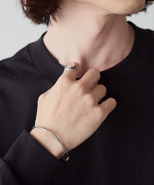 Adawat'n Tuareg（アダワットトゥアレグ）の「Adawat'n Tuareg/アダワット トゥアレグ Abrun Tissght(アブルン ティサット) エボニーウッドリング（リング・メンズ・シルバー・M/S/L）」の2枚目の写真