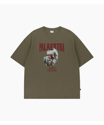 WAYDN（ウェイドゥン）の「パラエストラ ザヘッド オーバーサイズ 半袖 オリーブ（Tシャツ/カットソー）」