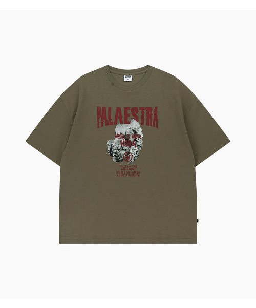 WAYDN(ウェイドゥン)の「パラエストラ ザヘッド オーバーサイズ 半袖 オリーブ(Tシャツ/カットソー・メンズ・その他・XL/2XL/L/M)」の1枚目の写真