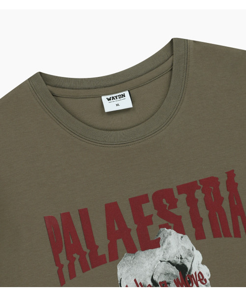 WAYDN(ウェイドゥン)の「パラエストラ ザヘッド オーバーサイズ 半袖 オリーブ(Tシャツ/カットソー・メンズ・その他・XL/2XL/L/M)」の3枚目の写真