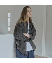 Overfit Cotton Check Shirt - GREEN